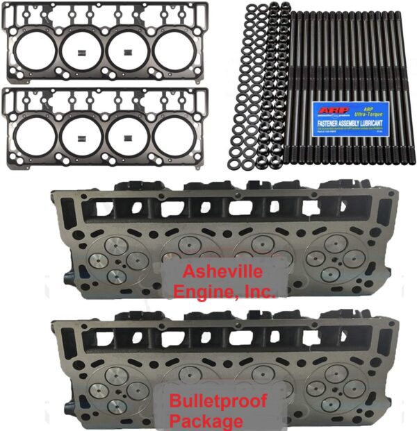 6.0 Bulletproof package - Includes Cylinder Heads, ARP studs, pushrods, and gasket set